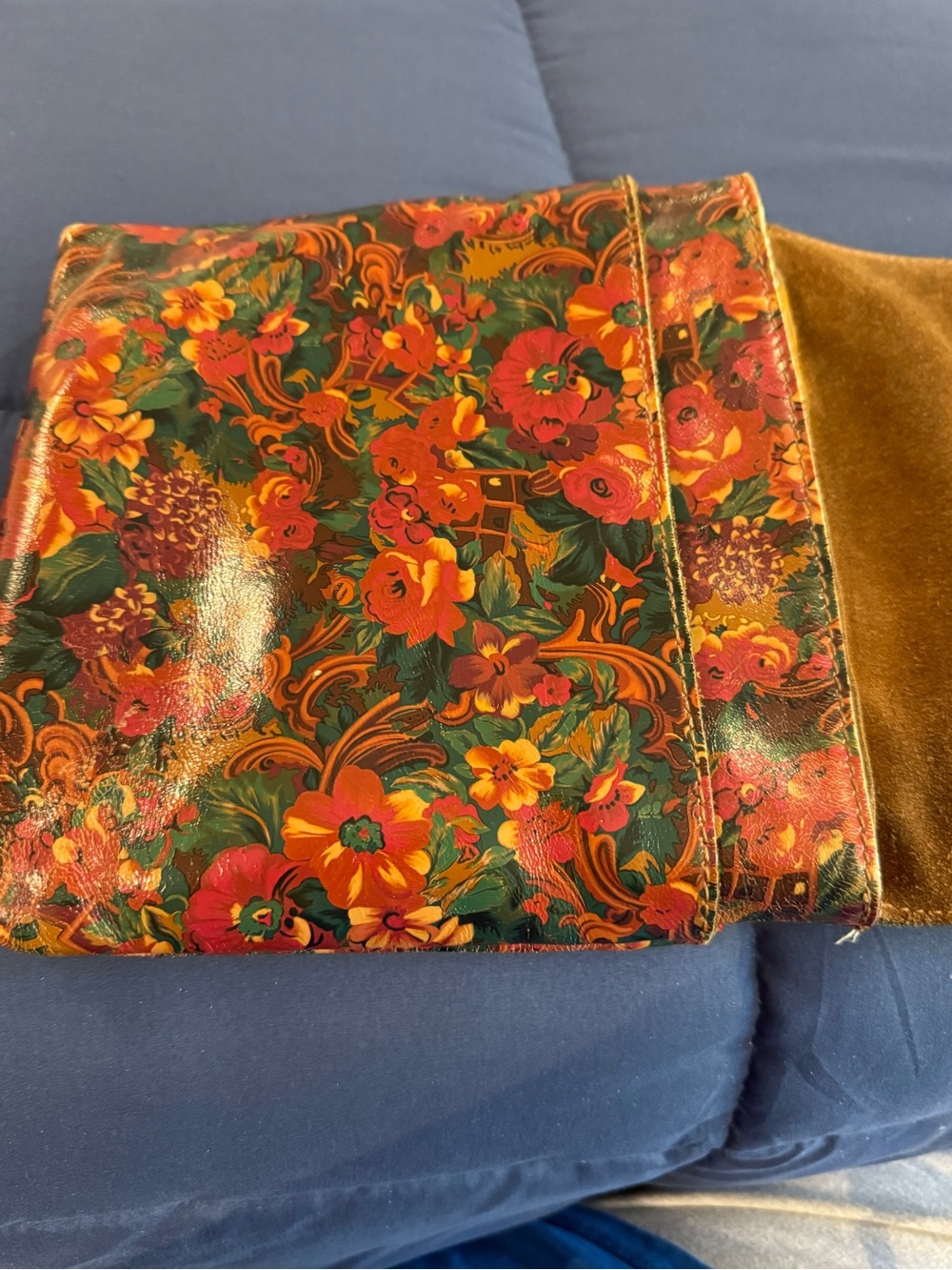 Patricia Nash Multicolor Floral Leather Shoulder Bag - Pink, Green, Gold, Brown - Picture 11 of 14